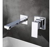 Rubinetto Rubinetti per lavabo in Ottone monocomando Rubinetto per lavabo a Cascata a Parete Superficie con Finitura cromata Miscelatore per Bagno Rubinetto Nascosto