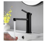 Rubinetto, Rubinetto da bagno Black Bathroom Basin rubinetto Freddo e calda Acqua Miscelatore Acqua Lavello Tap Single Maniglia con impugnatura Black and GoldTap(Noir)