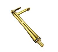 Rubinetto, Rubinetto for bagno alto in oro cromato nero, rubinetto for lavabo singolo for acqua fredda Rubinetto for lavabo in lega di zinco, rubinetteria a foro singolo montata su piano(Gold)