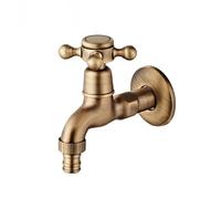Rubinetto, Rubinetto for lavabo in ottone antico for cucina, giardino, montaggio a parete, rubinetto for lavatrice(G)