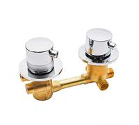 Rubinetto Rubinetto per doccia in ottone con uscita a 2/3/4 vie Temperatura doccia termostatica G1/2 Miscelatore con valvola di controllo Rubinetto per cabina, nucleo della valvola in ceramica, doppia