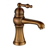 Rubinetto Rubinetto per vasca Nostalgico Rubinetto per lavabo in ottone Rubinetto per lavabo Miscelatore monocomando Rubinetto Miscelatore per lavabo Rubinetto per lavabo, Nero (Colore : Antik Messing