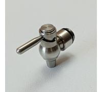 Rubinetto salvagoccia inox a leva per contenitore olio vino miele