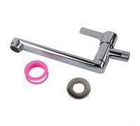 Rubinetto singolo in acciaio inox per acqua fredda con funzione girevole e collo esteso per fornire un flusso d'acqua accurato e ridurre gli schizzi in cucina (20 cm)