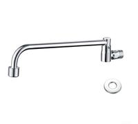 Rubinetto singolo per lavello da cucina con acqua fredda, montaggio a parete, finitura cromata, 20 cm, 25 cm, 30 cm, beccuccio girevole per bar, lavandino, ristorante, commerciale (30 cm)