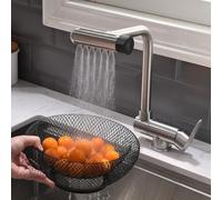 Rubinetto Sottofinestra,Rubinetto Cucina Abbattibile Sottofinestra,rubinetto Cucina Pieghevole 4 Modalità Di Scarico Dell'acqua,miscelatore Sottofinestra Cucina Rubinetti Da Cucina Acciaio Inox 304