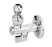 RUBINETTO SOTTOLAVABO A SFERA IN OTTONE CROMATO CON FILTRO E SNODO 1/2" EUROTERMO