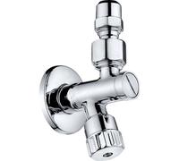 Rubinetto sottolavabo a vitone con filtro e snodo dimensioni 1/2 x 3/8 x 10mm Cromo