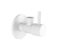 RUBINETTO SOTTOLAVABO D'ARREDO MOD. "MINIMAL" 1/2x10 Bianco Opaco 1/2x1/2 RERU