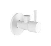 RUBINETTO SOTTOLAVABO DI ARREDO Mod MINIMAL 1/2x10 Bianco Opaco 1/2x1/2