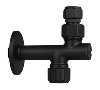 RUBINETTO SOTTOLAVABO NERO OPACO FILTRO 3/8 E SNODO PORTA E BINI 000538NP