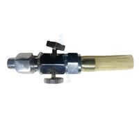 Rubinetto Tappo Benzina 1/4" x 1/4" Con Riserva Ottone Cromato
