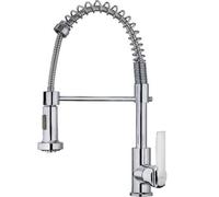 Rubinetto Teka IN 939 Cromo Acciaio Inossidabile Caño Retrattile Molla Flessibile