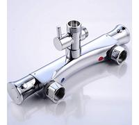 Rubinetto termostatico per doccia, termostato, con pulsante di sicurezza a 38 °C, in ottone per doccia, termostato, per scaldabagno istantaneo