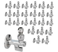 Rubinetto Valvola Arresto a Sfera Snodo Ottone Cromato Filtro 1/2-3/8-10mm