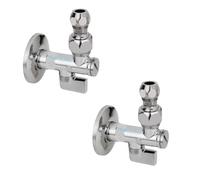 Rubinetto Valvola Arresto a Sfera Snodo Ottone Cromato Filtro 1/2-3/8-10mm