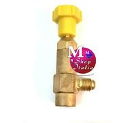 Rubinetto valvola con spillo cartuccia usa e getta R600a R436v 7/16Fx1/4M