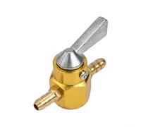 Rubinetto valvola rubinetto compatibile con tubi dell'olio da 6 mm di diametro, adatto per varie moto e ATV, costruito in lega di alluminio per un uso prolungato (oro)