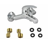 Rubinetto vasca a parete miscelatore muro monocomando da bagno cromato 52928