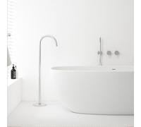 Rubinetto Vasca da Bagno Montaggio a Pavimento con Doccia Monoforo Miscelatore Freestanding Vasca in Ottone,Cromo Placcato