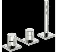 Rubinetto vasca HANSA HANSALOFT, kit di montaggio pronto, 3 fori, rosetta ang...