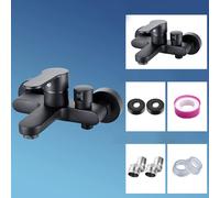 Rubinetto vasca in lega di zinco nero abbagliante per un tocco contemporaneo nei