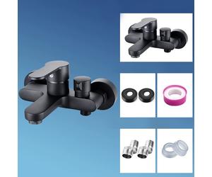 Rubinetto vasca in lega di zinco nero abbagliante per un tocco contemporaneo nei