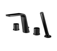 Miscelatore per vasca Steinberg serie 260, montaggio su bordo vasca, 4 fori, sporgenza 200 mm, 2602400, Colorazione: nero opaco