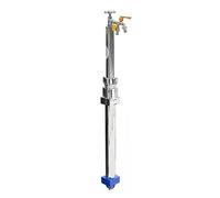 Rubinetto verticale da giardino in acciaio inox, antigelo, con doppia uscita e valvola di scarico, sistema di drenaggio automatico (120 cm) per un'irrigazione efficiente