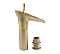 Rubinetto vintage cascata vanità rubinetto bacino tutto rame per acqua calda e