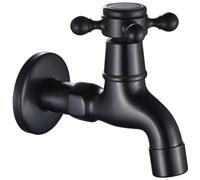 Rubinetto Vintage Nero in Rame Comando Monoleva per Pilozzo | Stile Antico ed Elegante, Versione Tb02-k Attacchi 1/2 Pollice, Pressione 0,05-0,75 Mpa