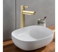 Rubinetto vintage oro spazzolato per vasca bagno con scoppio ad alta temperatura