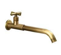 Rubinetto vintage per lavabo da bagno, girevole a 360°, finitura anticata, solo acqua fredda, 28 cm, design universale per un elegante aggiornamento del lavandino.