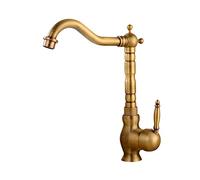 Rubinetto vintage per lavabo da bagno, girevole a 360°, miscelatore monocomando design ad arco alto, per acqua calda e fredda, elegante accessorio da toeletta