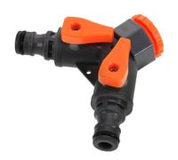 Rubinetto Water Diverter Valve 3 Vie in Abs Nero per Tubi Domestici | Design a Croce, uno Entra Due Escono, Montaggio Rapido, Tenuta Affidabile