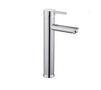 Vetrineinrete® Rubinetto per bagno ultra moderno cromato lucido miscelatore lavabo bidet vasca doccia (Lavabo Canna Alta)