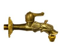 Papillon Rubinetto per Fontane Dragone Ottone 1/2" con Leva - Arredo Giardino Esterno