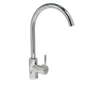 Rubinetto x lavello canna alta orientabile miscelatore cucina moderno lucido