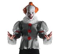 Rubies Costume Pennywise Deluxe per adulti, Camicia e maschera, Oficiale Warner Bros IT per halloween, carnevale e cumpleanno