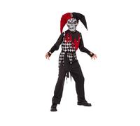 Rubini Evil Giullare Clown Scheletro Teschio Bambini Costume Halloween 630925