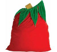 Rubini Velluto Babbo Natale Borsa Sacca W/Campane Adulti Accessorio Costume