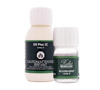 Rubio Monocoat Finitura a Olio per Legno | Oil Plus 2C | Olio a base di Semi di Lino, ad Asciugatura Rapida, per Legno da Interni, Include Acceleratore, parte B | 130 ML | 5 m² - White 5%