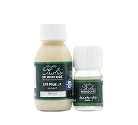 Rubio Monocoat Finitura a Olio per Legno | Oil Plus 2C | Olio a base di Semi di Lino, ad Asciugatura Rapida, per Legno da Interni, Include Acceleratore, parte B | 130 ML | 5 m² - Smoke