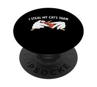 Rubo il filato del mio gatto PopSockets PopGrip Adesivo