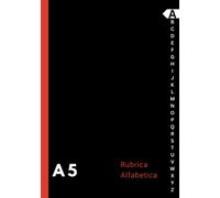 Rubrica Alfabetica: Rubrica Alfabetica Quaderno, Organizzatore Alfabetico Con 4 Pagine per ogni Lettera, A5