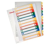 Rubrica in PPL Esselte extra numerica 1-12 con indice stampabile a PC A4 maxi -