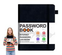 Rubrica password, quaderno per password, libro organizzatore di password del sito con schede alfabetiche | rubrica tascabile per i dati 'account, casa