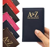 Rubrica per indirizzi con copertina in similpelle imbottita Executive Small Size Notebook A-Z (blu navy)