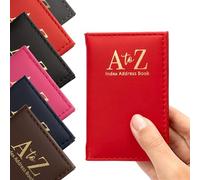 Rubrica per indirizzi con copertina in similpelle imbottita Executive Small Size Notebook A-Z (rosso)