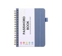 Rubrica per indirizzi e password, formato A6, alfabetico, con linguette, copertina rigida, formato tascabile, utilizzabile per l'organizzazione di indirizzi Internet e password (blu)